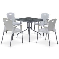 Комплект мебели для кафе TL80x80/XRF065BW-White 4Pcs
