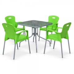 Комплект мебели для кафе TL80x80/XRF065BG-Green 4Pcs