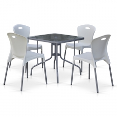 Комплект мебели для кафе TL80x80/XRF065AW-White 4Pcs