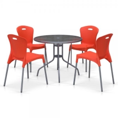 Комплект мебели для кафе TD90/XRF065AO-Orange 4Pcs