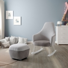 Кресло-качалка Micuna Микуна Wing/Moom white текстиль light grey/dark grey