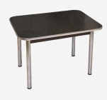 Стол Делис обеденный Былина Черные цветы матовые/Хром