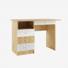 Стол ДСВ мебель письменный Сканди СТД1070.1 Дуб бунратти/Белый глянец