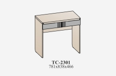 Стол туалетный Шер ТС-2301 Дуб серый/Айронвуд серебро