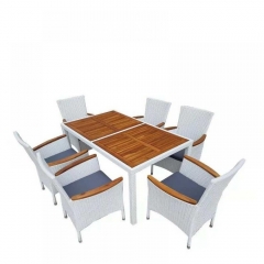 Комплект плетеной мебели мебели AFM-460A 150x90 6Pcs White