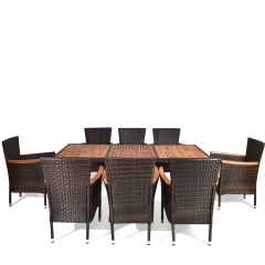 Комплект плетеной мебели AFM-480B 200x90 8Pcs Brown