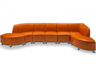 Кресло без подлокотников Unital Лабиринт 151Н Оранжевое экокожа