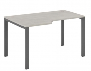 Стол эргономичный левый на металлоопорах POINTEX New Line NLN36322424 Дуб шамони светлый