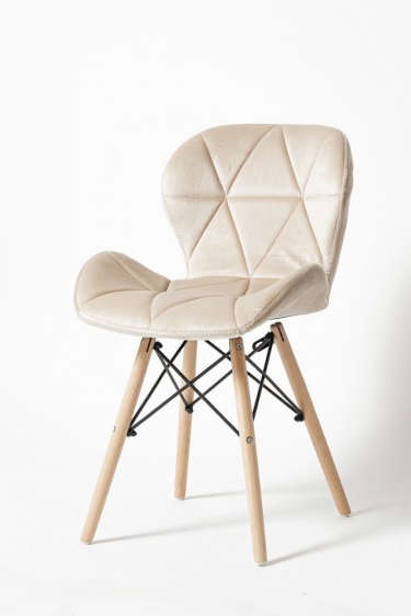 Стул кухонный Цвет мебели Eames SC-026 вельвет Бежевый