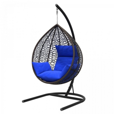 Кресло подвесное Комфорт Бороло brown Синий