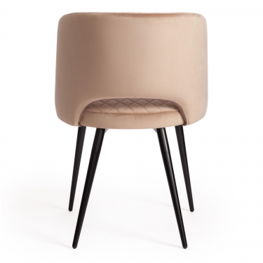 Кресло Tetchair WIND mod. 717 ткань/металл, 55х55х80 см, высота до сиденья 48 см, бежевый barkhat 5/черный