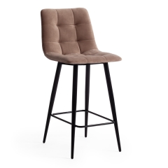Кресло VALKYRIA mod. 711 ткань/металл, 55х55х80 см, высота до сиденья 48 см, коричневый barkhat 12/черный