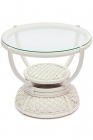 Столик кофейный Tetchair Andrea ротанг, D60х50см, TCH White белый