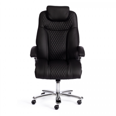 Кресло офисное Tetchair Trust max кож/зам, черный/черный стеганный/черный, 36-6/36-6/36-6/06