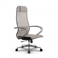 Кресло офисное Метта МЕТТА B 1m 12/K131, Основание 17834 Комплект 3 Светло-бежевое