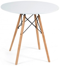 Стол Tetchair CINDY NEXT mod. 70-80, D80, белый/натуральный