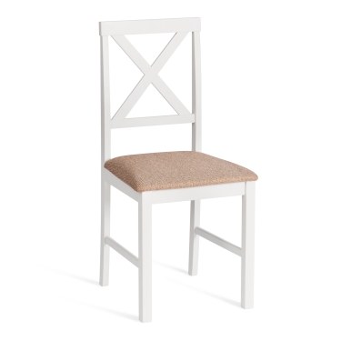 Обеденный комплект Tetchair Хадсон / Hudson Dining Set, pure white, ткань коричнево-золотая