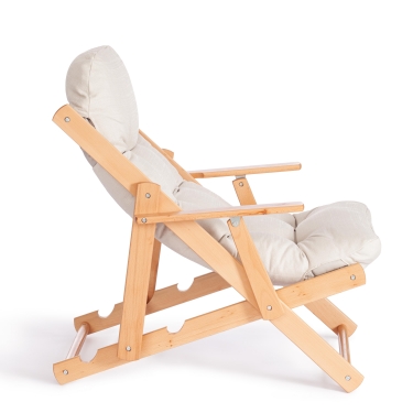 Кресло Tetchair SHNAUFF mod. 09 дерево, натуральный хлопок , 72.5 х 82-90 х 84-103 см, natural натуральный A 1/натуральный