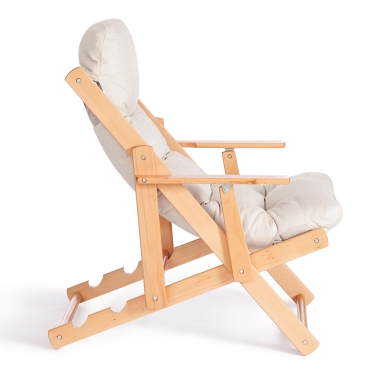 Кресло Tetchair SHNAUFF mod. 09 дерево, натуральный хлопок , 72.5 х 82-90 х 84-103 см, natural натуральный A 1/натуральный