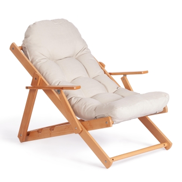 Кресло Tetchair SHNAUFF mod. 09 дерево, натуральный хлопок , 72.5 х 82-90 х 84-103 см, natural натуральный A 1/натуральный