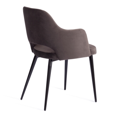 Кресло Tetchair VALKYRIA 2 mod. 718 ткань/металл, 55х55х80 см, высота до сиденья 48 см, темно-серый barkhat 14/черный