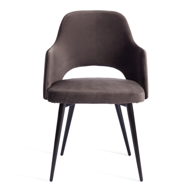 Кресло Tetchair VALKYRIA 2 mod. 718 ткань/металл, 55х55х80 см, высота до сиденья 48 см, темно-серый barkhat 14/черный
