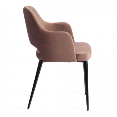 Кресло Tetchair VALKYRIA 2 mod. 718 ткань/металл, 55х55х80 см, высота до сиденья 48 см, коричневый barkhat 12/черный