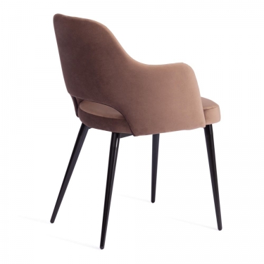 Кресло Tetchair VALKYRIA 2 mod. 718 ткань/металл, 55х55х80 см, высота до сиденья 48 см, коричневый barkhat 12/черный