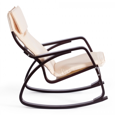 Кресло-качалка mod. AX3005 Tetchair mod. AX3005 дерево береза, ткань полиэстер/хлопок, 61х94,5х104 см, дерево венге 9, ткань бежевая 1501-4