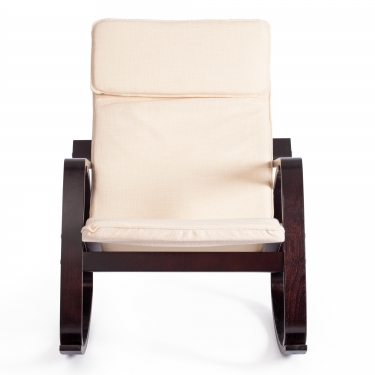 Кресло-качалка mod. AX3005 Tetchair mod. AX3005 дерево береза, ткань полиэстер/хлопок, 61х94,5х104 см, дерево венге 9, ткань бежевая 1501-4