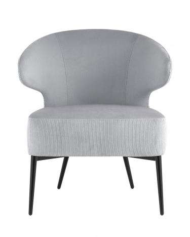 Кресло лаунж Stool Group Royal Stripes велюр Серый