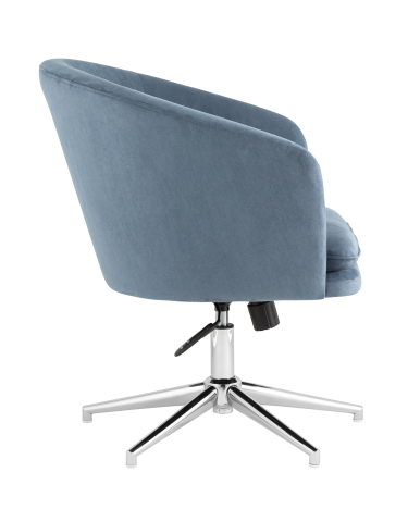 Кресло Stool group Харис регулируемое, замша, синий NC