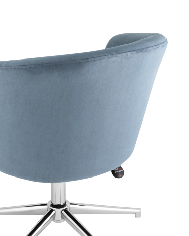 Кресло Stool group Харис регулируемое, замша, синий NC
