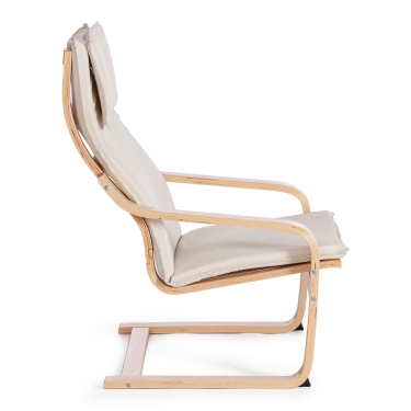 Кресло Tetchair BIENSDORF mod. 08 дерево, натуральный хлопок , 67 x 86 x 95см, natural натуральный A 1/натуральный