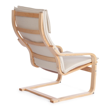 Кресло Tetchair BIENSDORF mod. 08 дерево, натуральный хлопок , 67 x 86 x 95см, natural натуральный A 1/натуральный