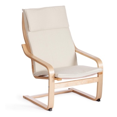 Кресло Tetchair BIENSDORF mod. 08 дерево, натуральный хлопок , 67 x 86 x 95см, natural натуральный A 1/натуральный