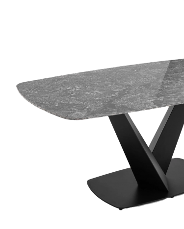 Стол обеденный Stool group Аврора, 180х90, керамика черная