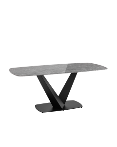Стол обеденный Stool group Аврора, 180х90, керамика черная