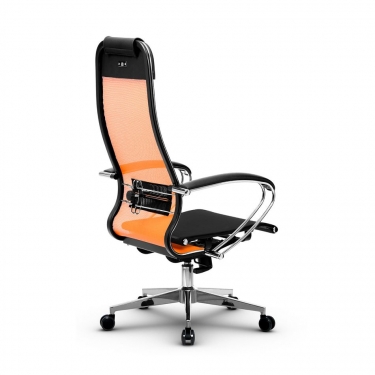 Кресло офисное Метта МЕТТА B 1m 4/K131, Основание 17834 Комплект 3 Оранжевое Черное