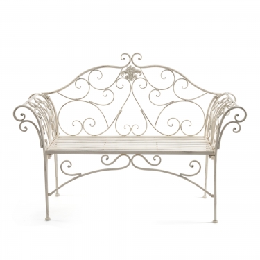 Скамья Tetchair Secret de Maison BEAUJOLAIS mod. PL08-8574 металл, 136х46х96см, белый антик antique white