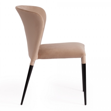 Стул Tetchair ALVOR mod. 715 ткань/металл, 48х65х86 см, высота до сиденья 51 см, бежевый barkhat 5/черный