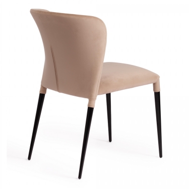 Стул Tetchair ALVOR mod. 715 ткань/металл, 48х65х86 см, высота до сиденья 51 см, бежевый barkhat 5/черный