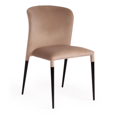Стул Tetchair ALVOR mod. 715 ткань/металл, 48х65х86 см, высота до сиденья 51 см, бежевый barkhat 5/черный