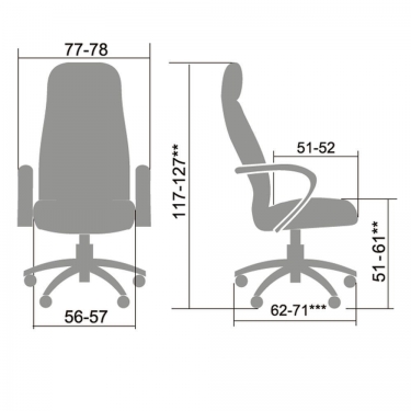 Кресло руководителя Metta LK-3 Pl 720 Бежевое
