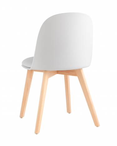 Стул Stool Group Fog с подушкой Светло-серый деревянные ножки