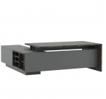 Стол письменный на опорной креденции POINTEX DALI DLI37210112 Эбен Антрацит