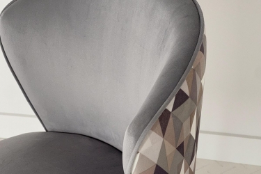 Стул Адам Мебельсон CHS.09 серый велюр/белый