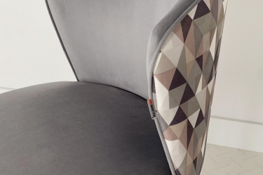 Стул Адам Мебельсон CHS.09 серый велюр/белый