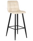Стул барный DOBRIN DOBRIN NICOLE черные матовые ножки, кремовый велюр 108-113