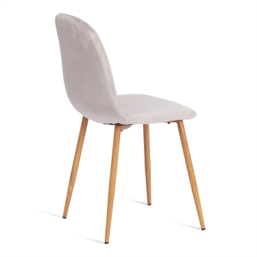 Стул Tetchair BREEZE mod. 4724 вельвет/металл, 44 х 53 х 87 см, Light grey светло-серый HLR14 / натуральный